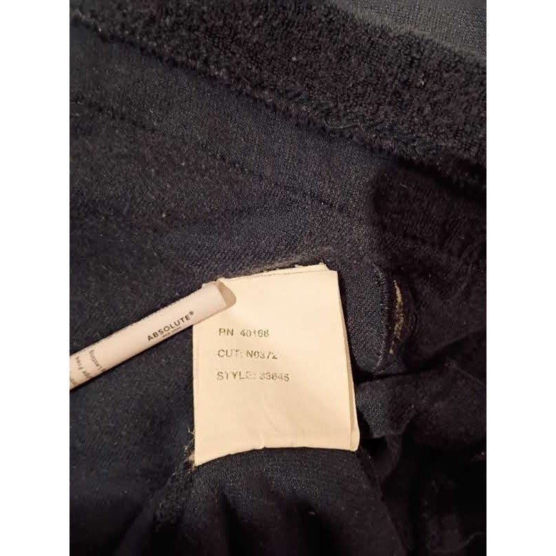 Nautica Velour Cotton Hoodie Pullover V Neck Navy Tan Size S