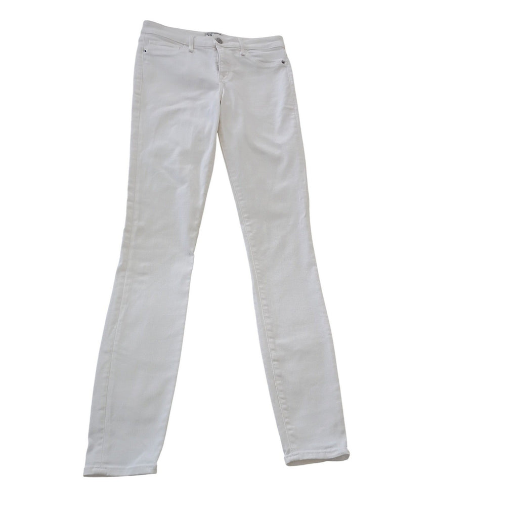 Abercrombie & Fitch White Harper Mid Rise Super Skinny Jeans 26x29 2R NWOT