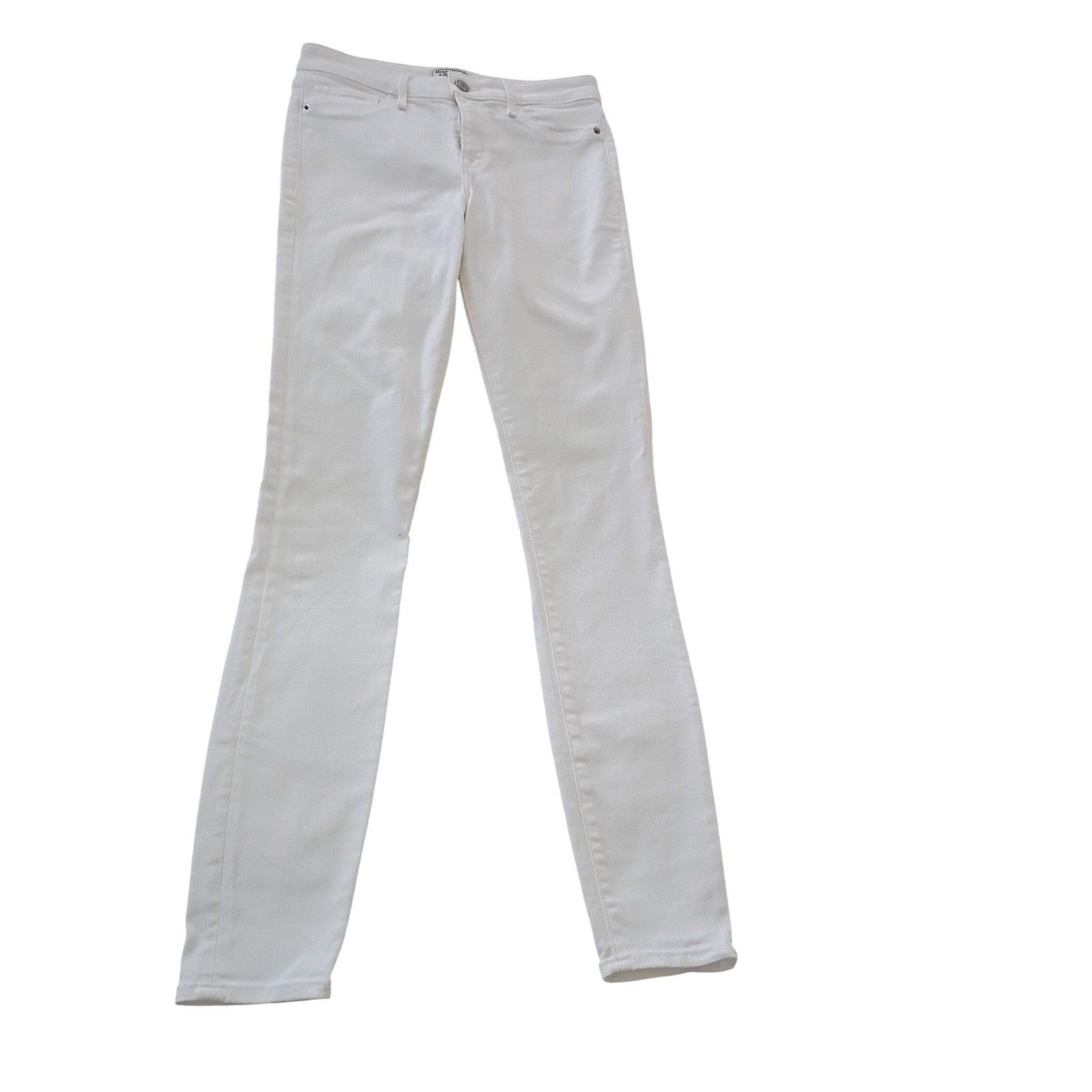 Abercrombie & Fitch White Harper Mid Rise Super Skinny Jeans 26x29 2R NWOT