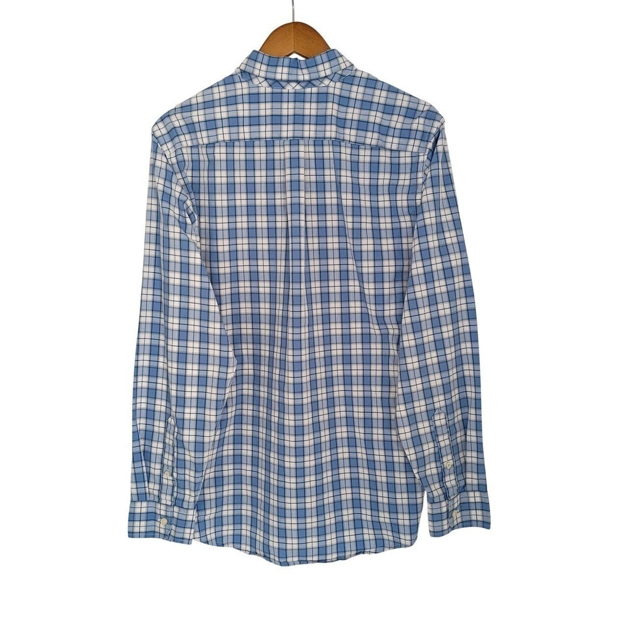 Dockers NWOT Men's Classic Fit Plaid Button Down Shirt Blue White Long Sleeve M