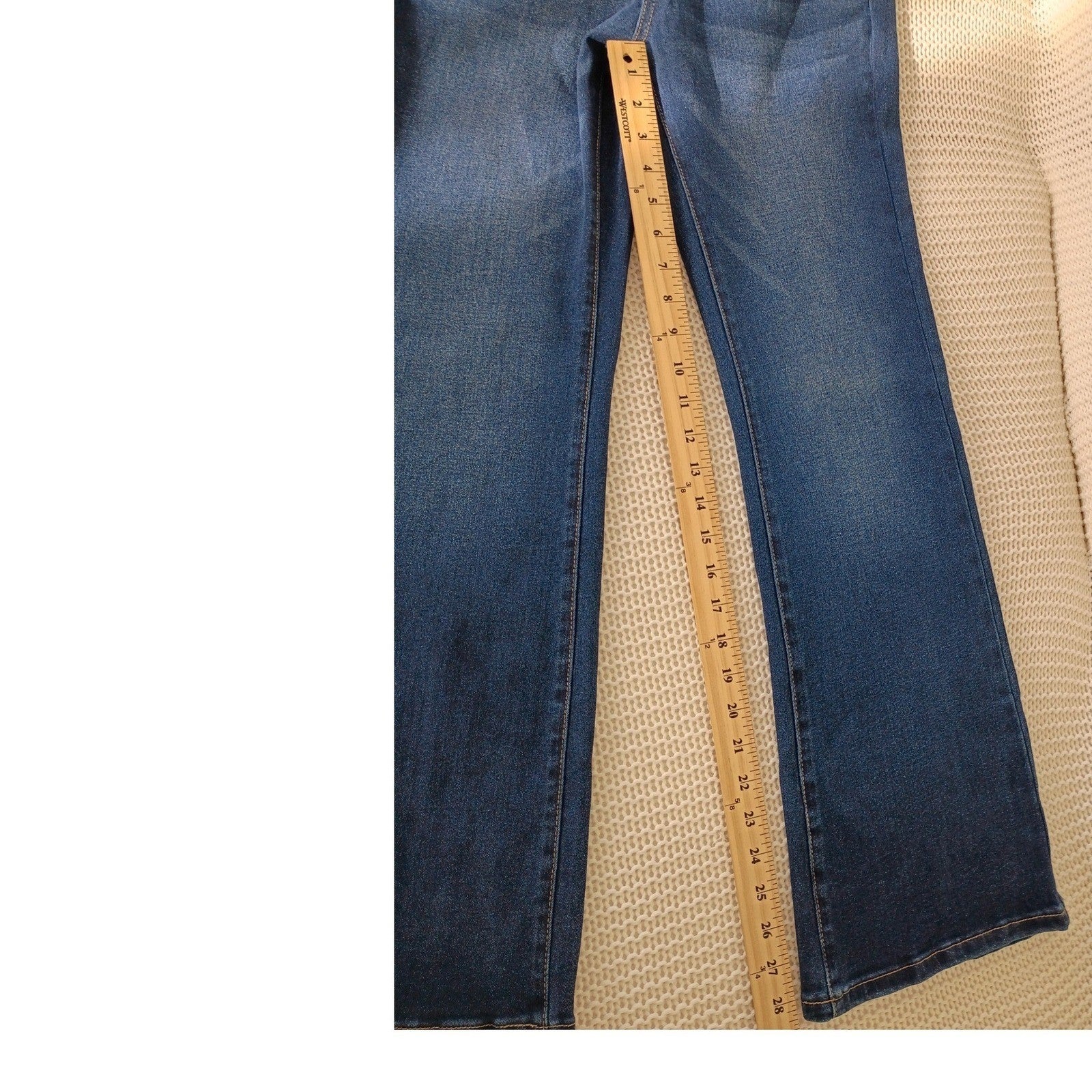 Nine Planet High Rise Bootcut Flare Jeans Dark Wash Stretch 29x28