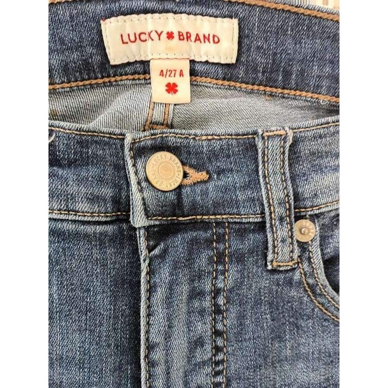 Lucky Brand Ava Mid Rise Skinny Jeans Dark Wash Blue Denim 27x27 NWOT