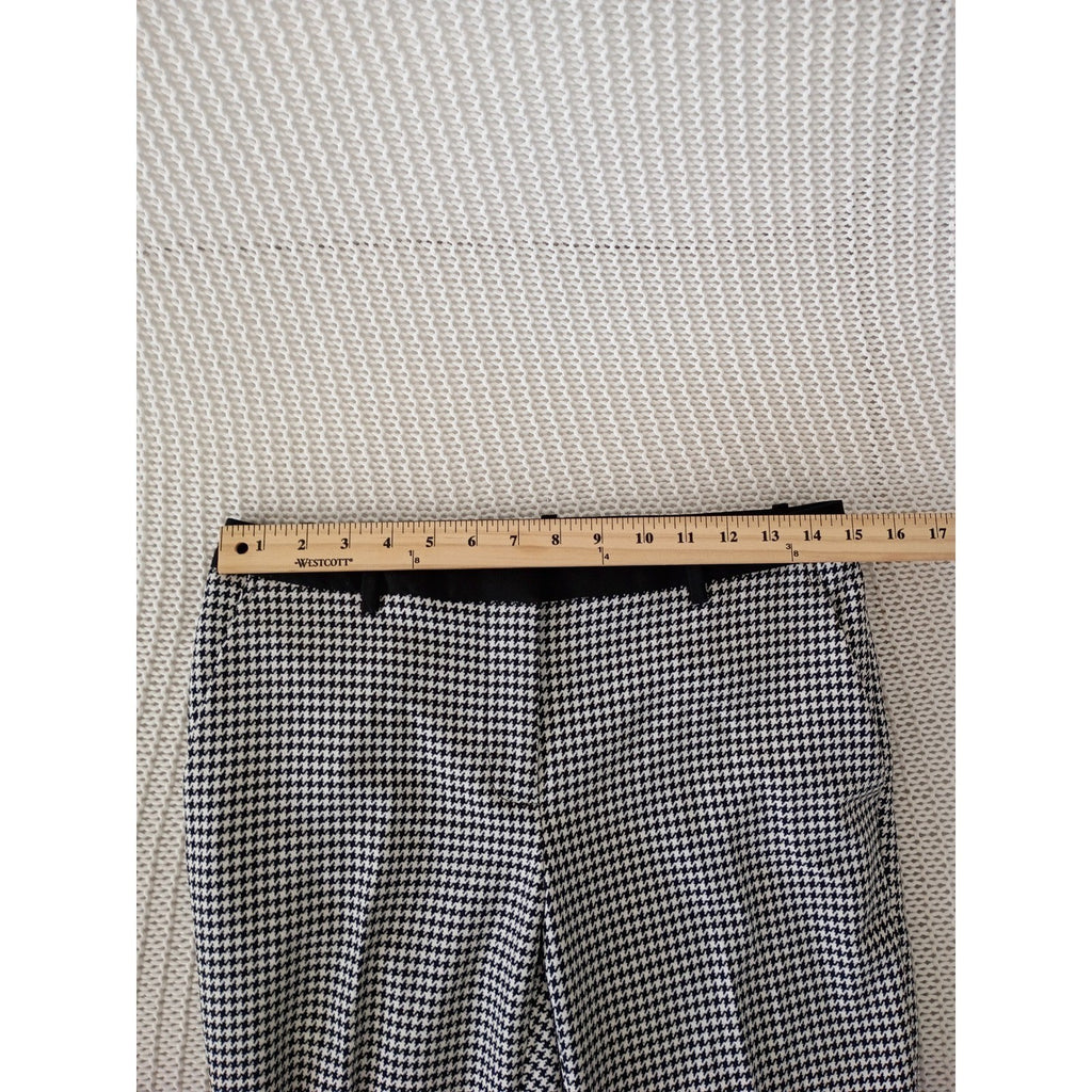Calvin Klein Houndstooth Pants Black White Slim Fit 4 W30 x 28.5 Dress Trousser