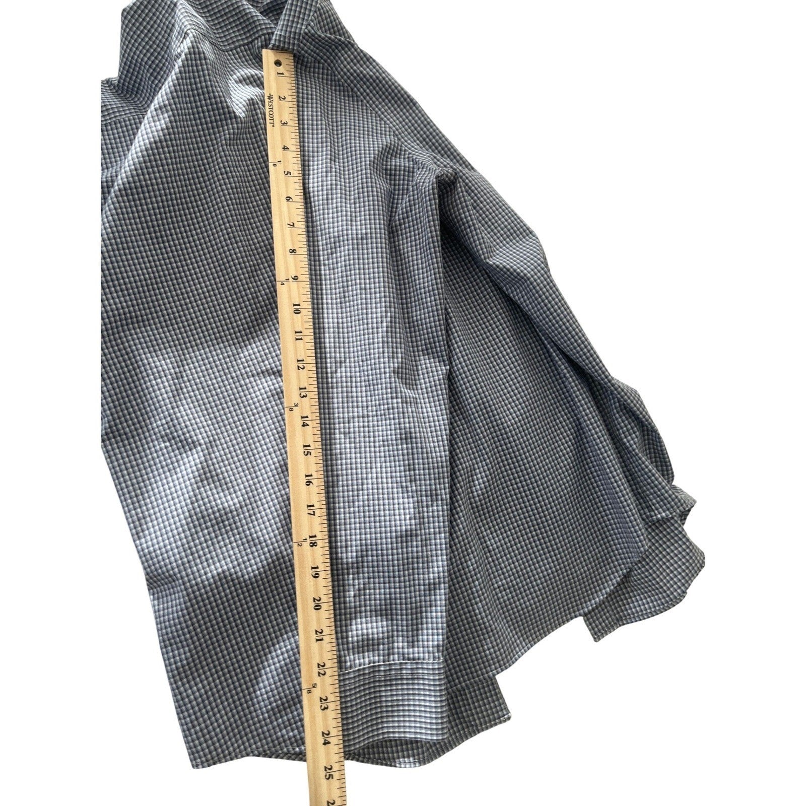 Banana Republic Untucked Fit Gingham Shirt M 100% Cotton Non-Iron Button Down