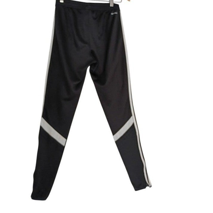 Adidas Tiro Track Pants Black White Striped XS Joggers Ankle Zip Pockets Soccer