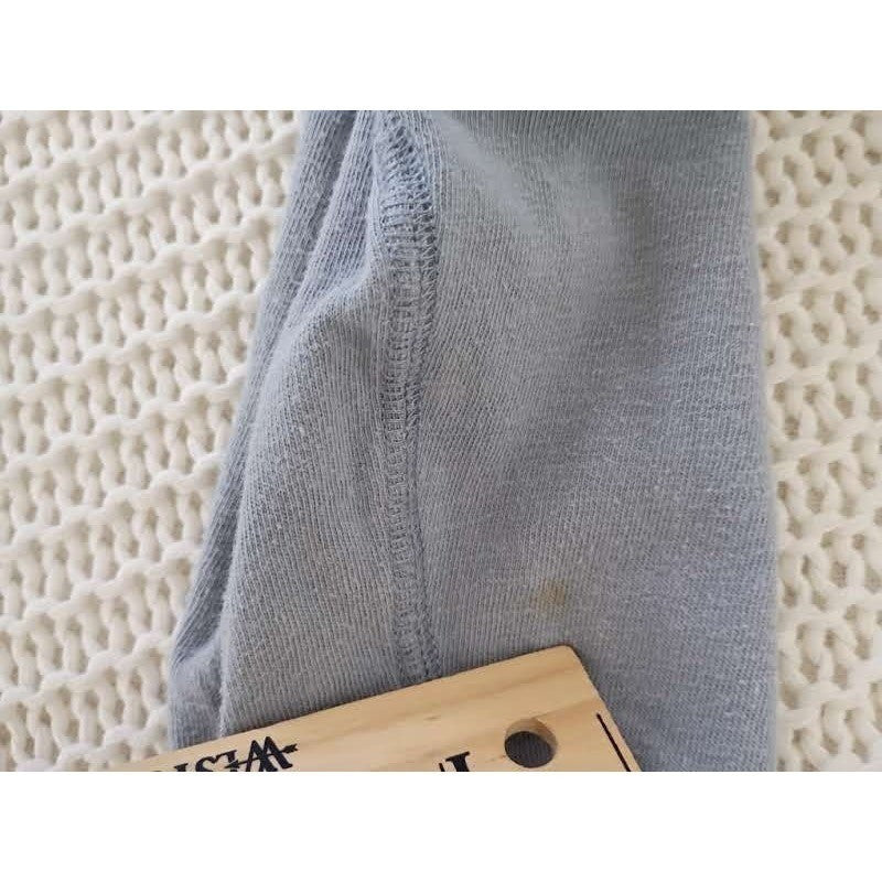 J.Crew Blue Henley Shirt Long Sleeve Re-Imagined Cotton Top Classic Casual L