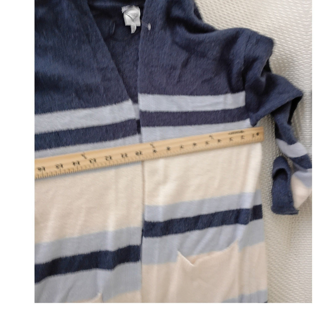 Freshman 1996 Oversized Striped Open Front Cardigan Borrowed Sweater S/M NWOT