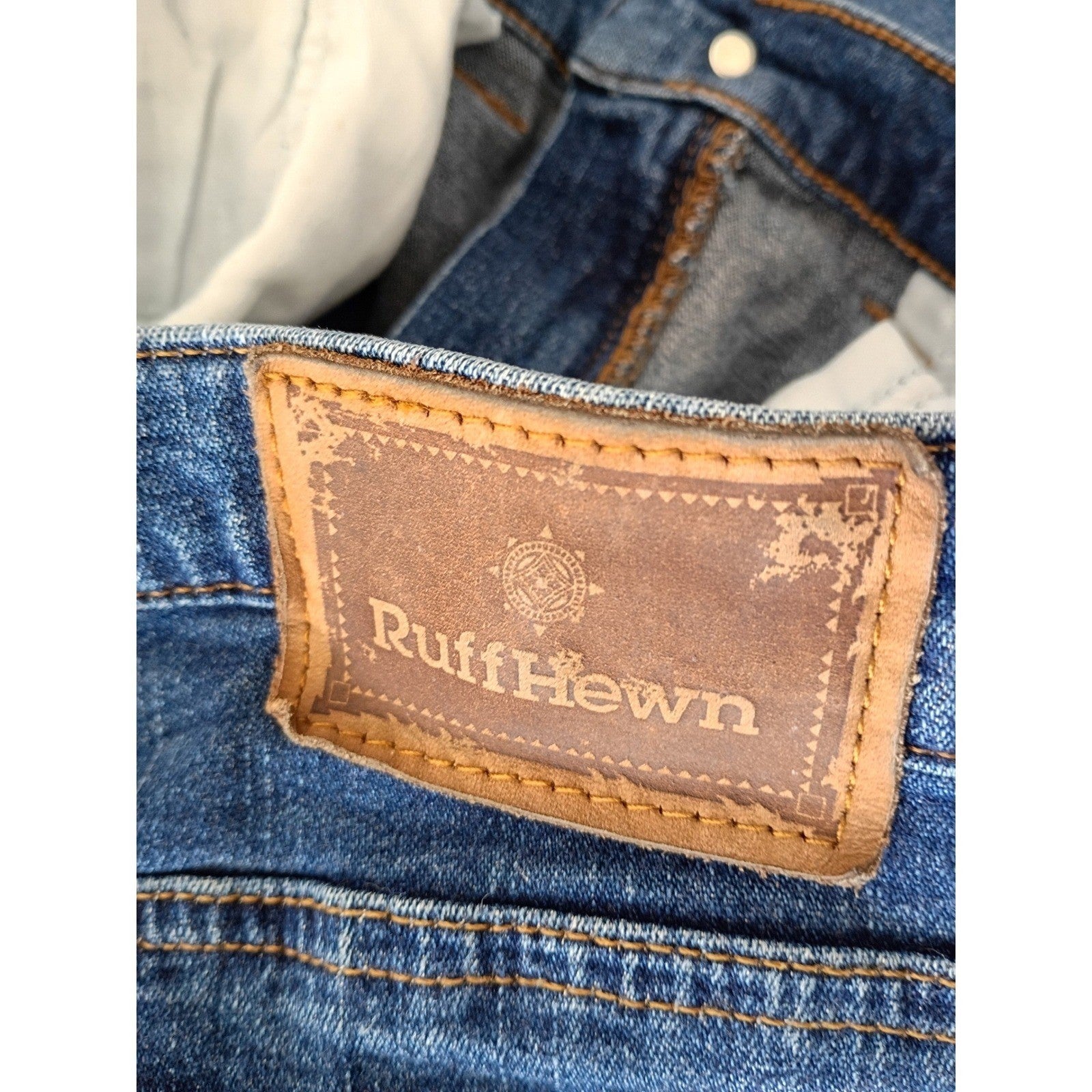 RuffHewn Womens Bootcut Jeans Size 10 30x31 Mid Wash Blue Stretch Denim