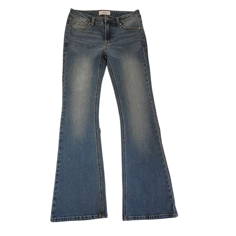 RISE SUPPLY CO. Blue Wash Flare Jeans 27x30 High Rise Bootcut Trendy Denim