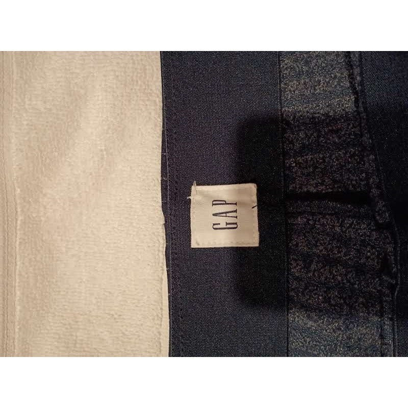 GAP Ponte Crop Flare Pants Black White Pinstripe Size 10