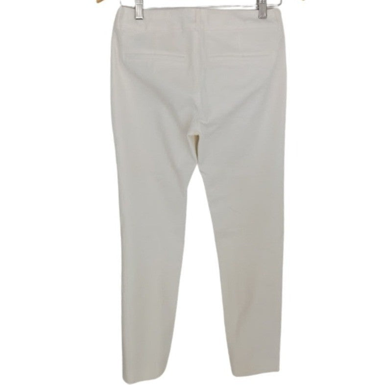 TALBOTS White Stretch Straight Leg Ankle Pants 10 30x27 Retro-Chic