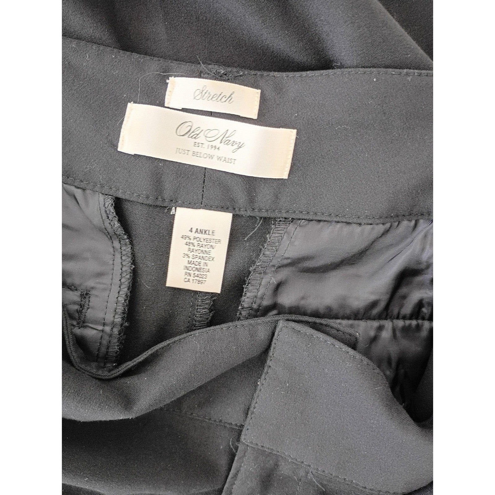Old Navy Wide Leg Just Below Waist Stretch Tailored Flare Pants Sz 4 W28-30