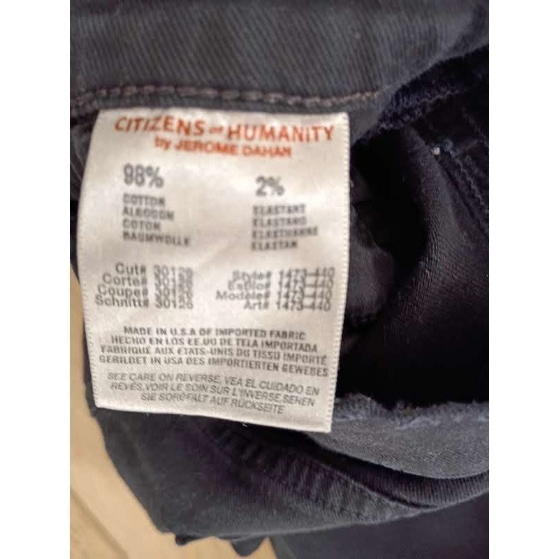 Citizens of Humanity Slim Straight Black Jeans Mens 29x29 Made in USA
