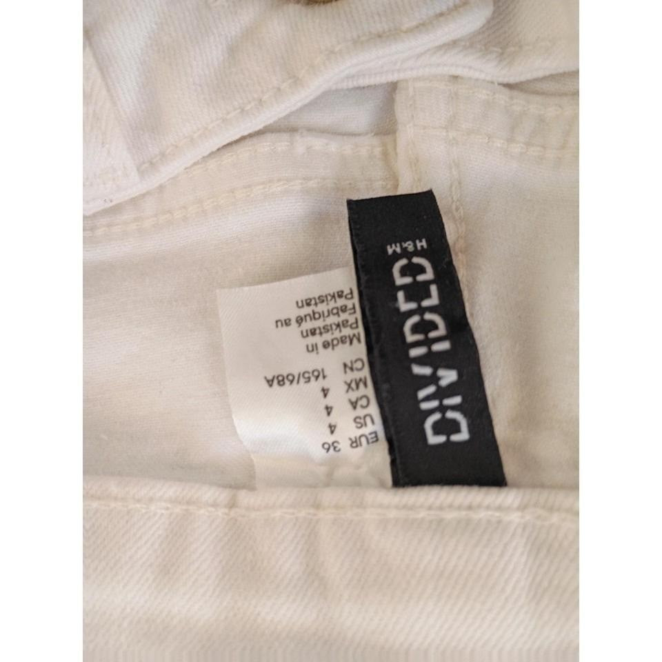 H&M Divided White Bootcut Jeans Women's 26 Cotton Stretch Casual Denim