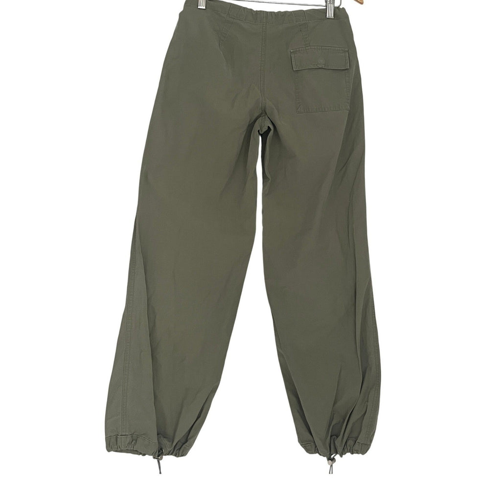 Banana Republic Olive Green Cargo Pants Drawstring Cropped Leg Size Fit 26)