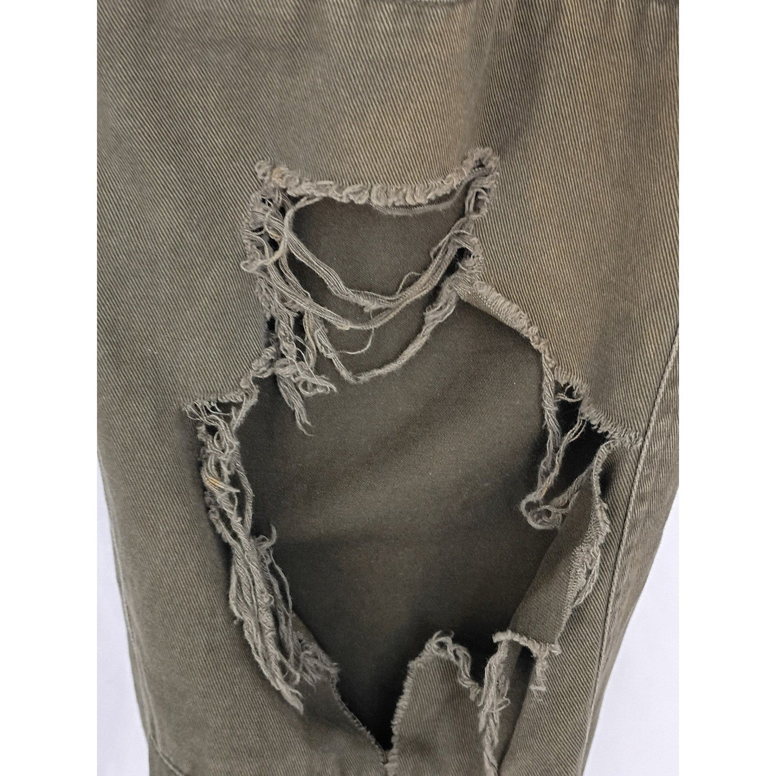 CARMAR CARMAR Olive Green Distressed Cargo Pants Size 26 VTG Grunge Style