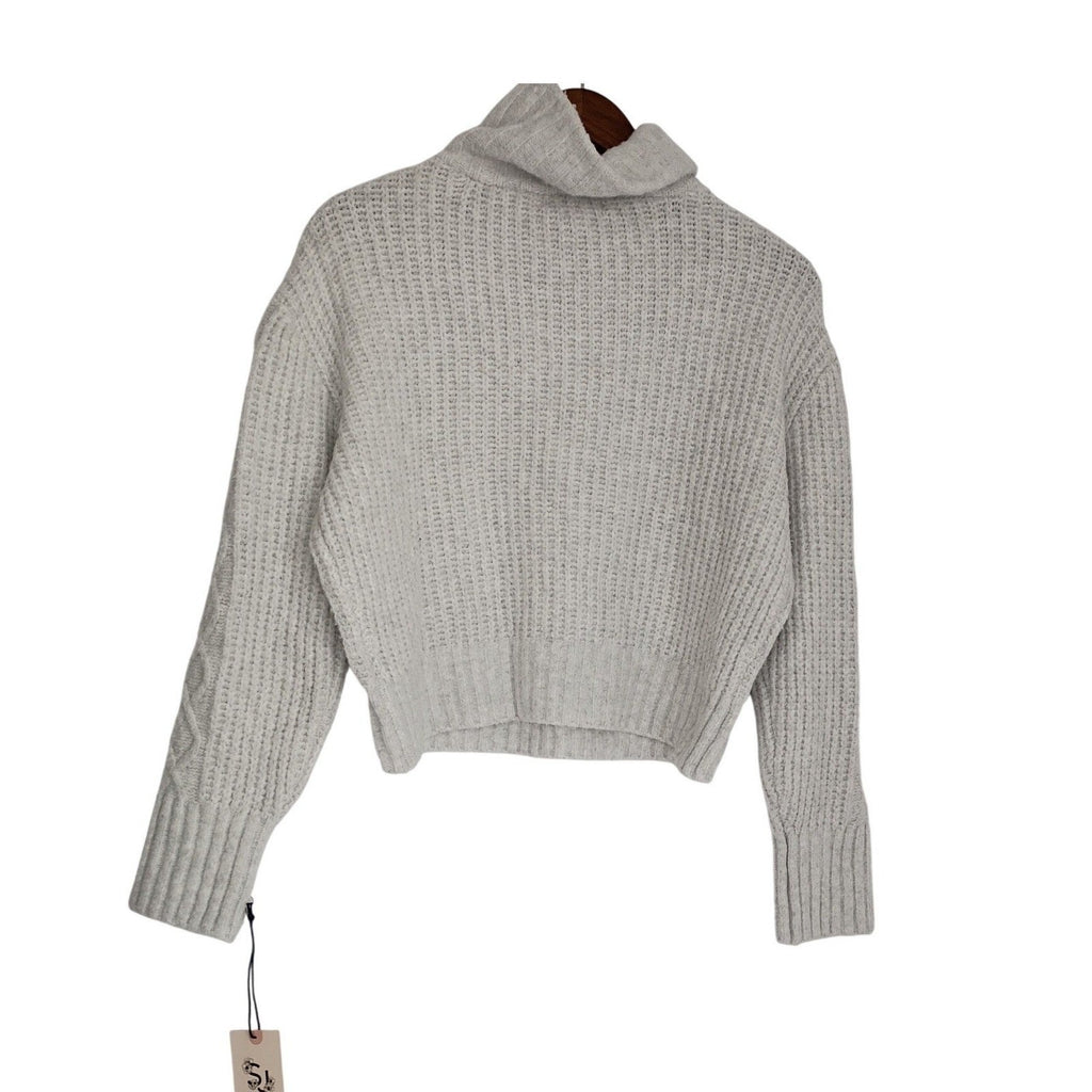 Sincerely Jules NWT Cable Knit Quarter Zip Cozy Cropped Sweater S Preppy Y2K