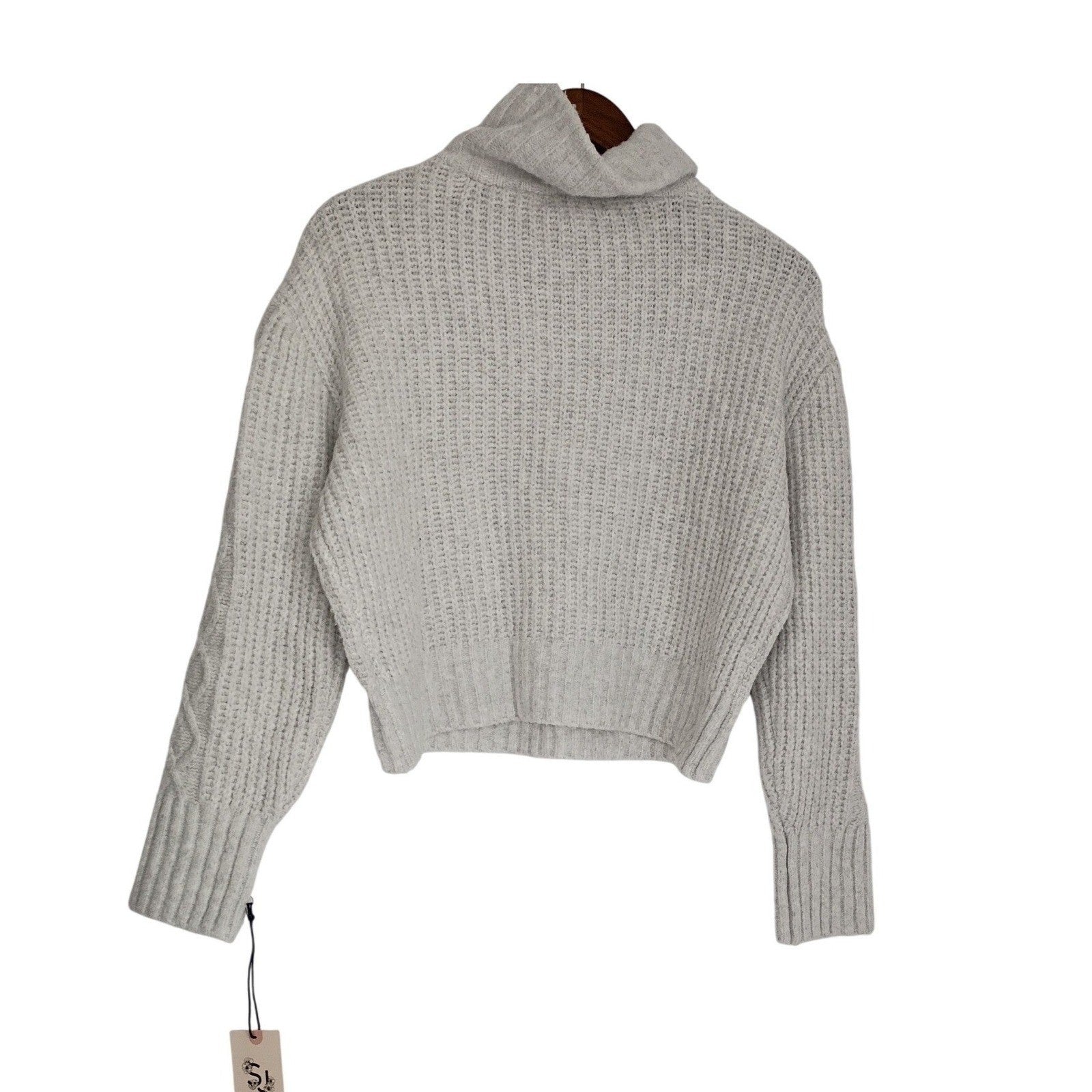 Sincerely Jules NWT Cable Knit Quarter Zip Cozy Cropped Sweater S Preppy Y2K