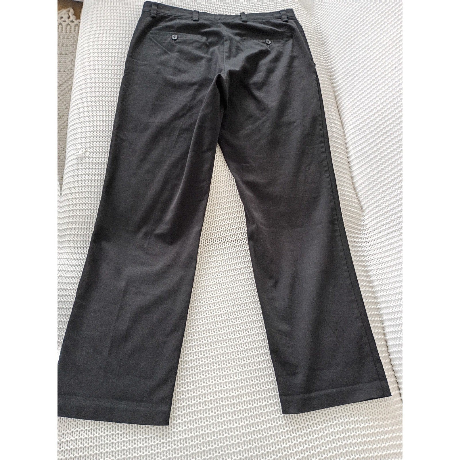 Dockers Men's 33x32 Black Chino Pants Straight Fit Cotton Stretch  Work Sits