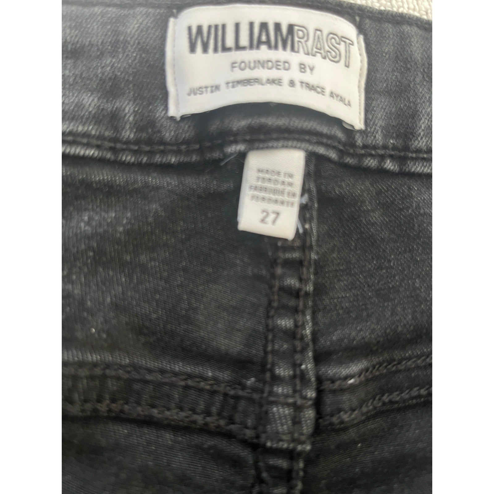 William Rast Slim Straight Black Wash Denim 27x29 NWOT Heritage Premium Jeans