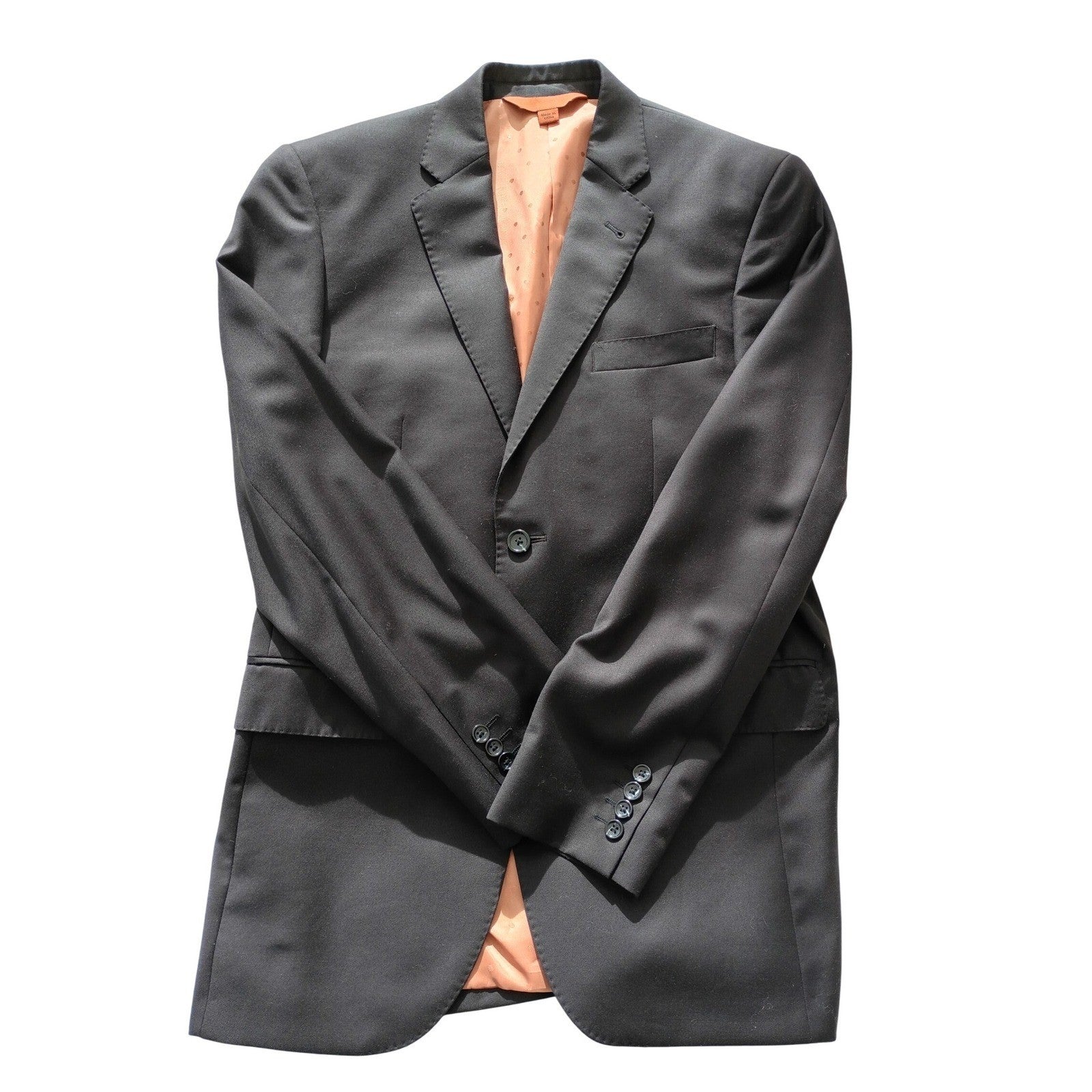 Privé Baroni Italy $700 Super 150s Wool Blazer 38R Navy Distressed Casual