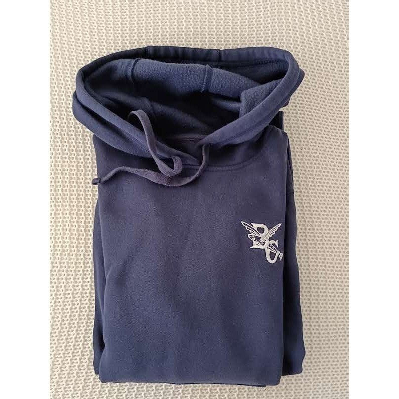Sport-Tek Navy Pullover Hoodie American Flag Patch Embroidered Logo NWOT Size L