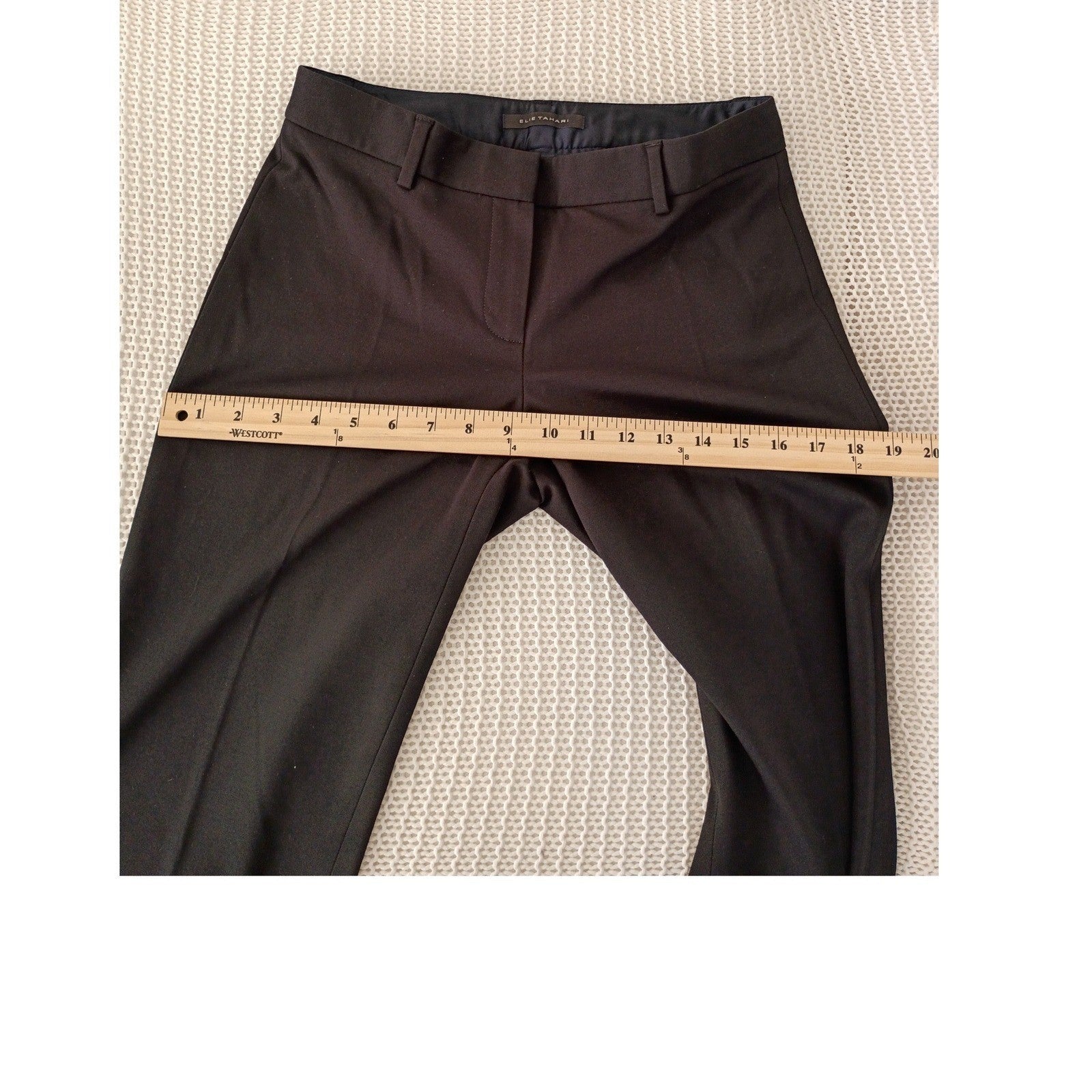 Elie Tahari Black Flare Leg Dress Pants Womens 28 Tailored Career Trousers