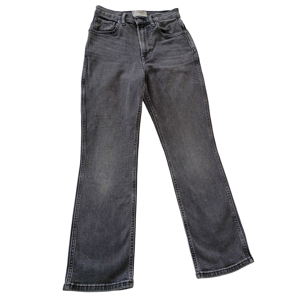 Everlane The Cheeky Bootcut Crop Jean Washed Black High Rise 26x26 Stretch