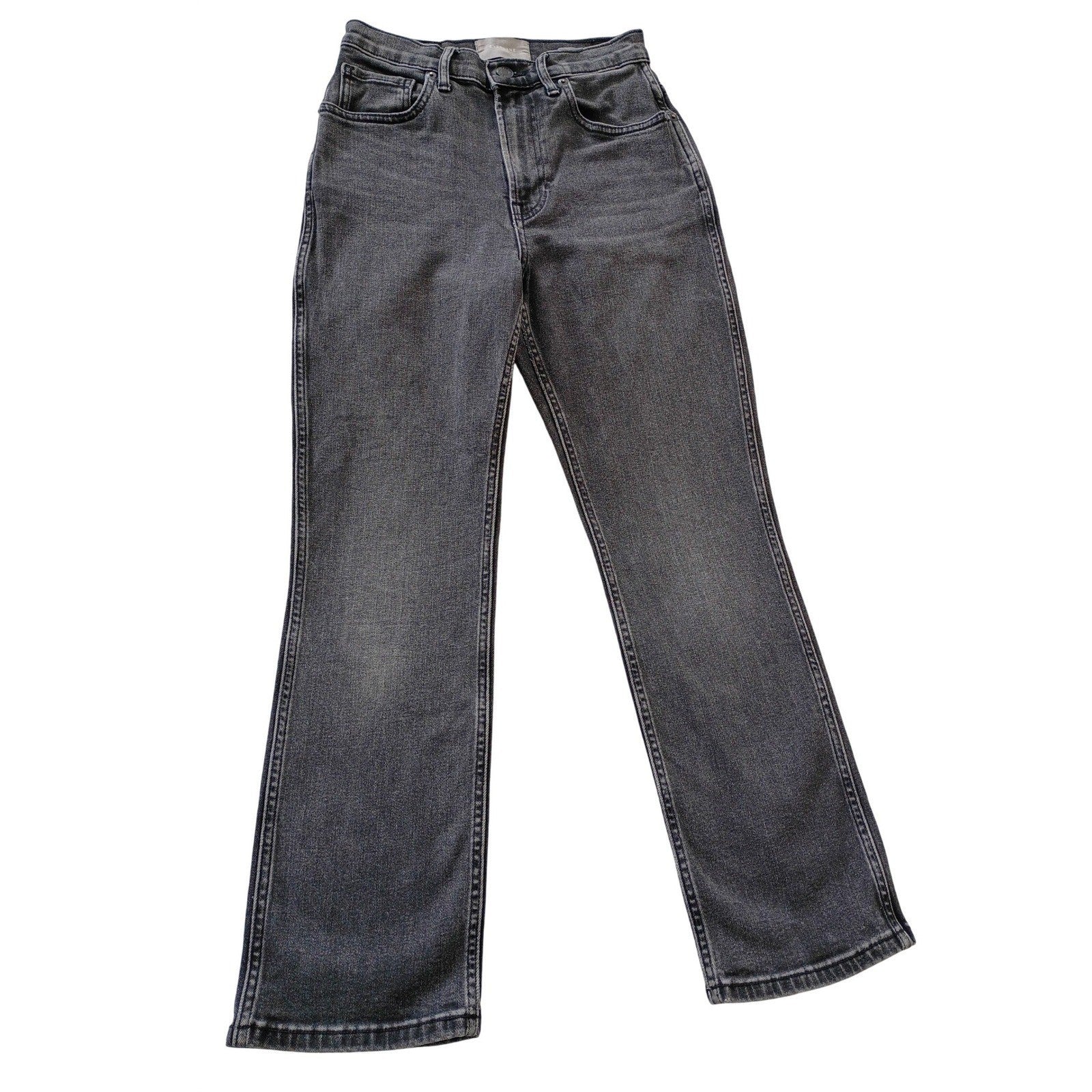 Everlane The Cheeky Bootcut Crop Jean Washed Black High Rise 26x26 Stretch