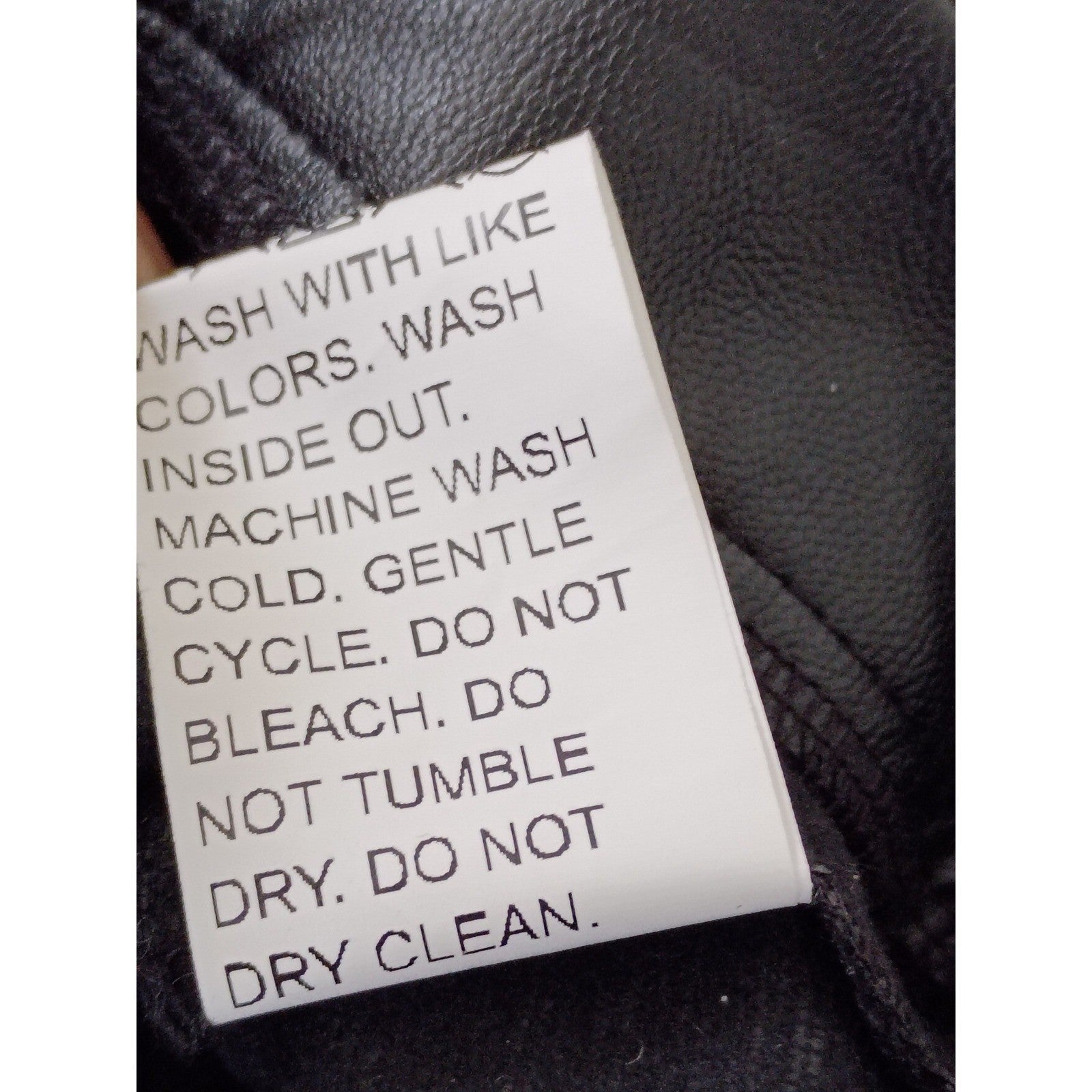 SHEIN Moto Jacket S Black Faux Leather Asymmetrical Zip Biker Goth Luxe Coat