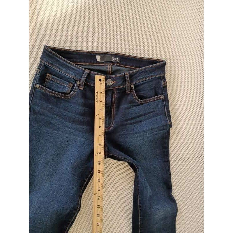 KUT from the Kloth Donna High Rise Skinny Jeans Dark Wash Fits 27-28x26 NWOT