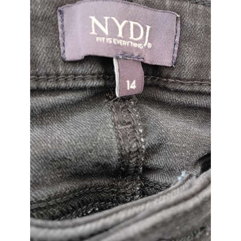 NYDJ Barbara Bootcut Jeans Black Lift Tuck Womens 14