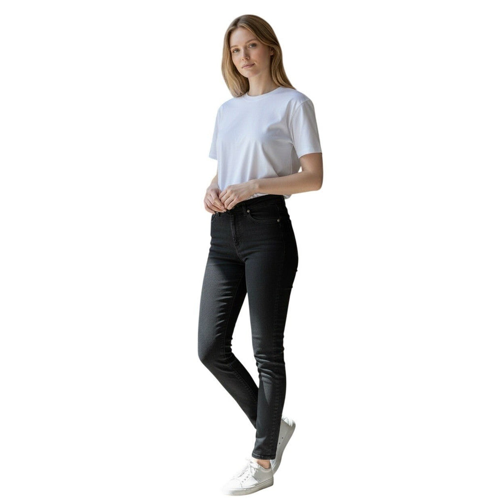 H&M Black Skinny Jeans 29x29 Coupe Moulante Minimalist Chic Dark Wash Versatile