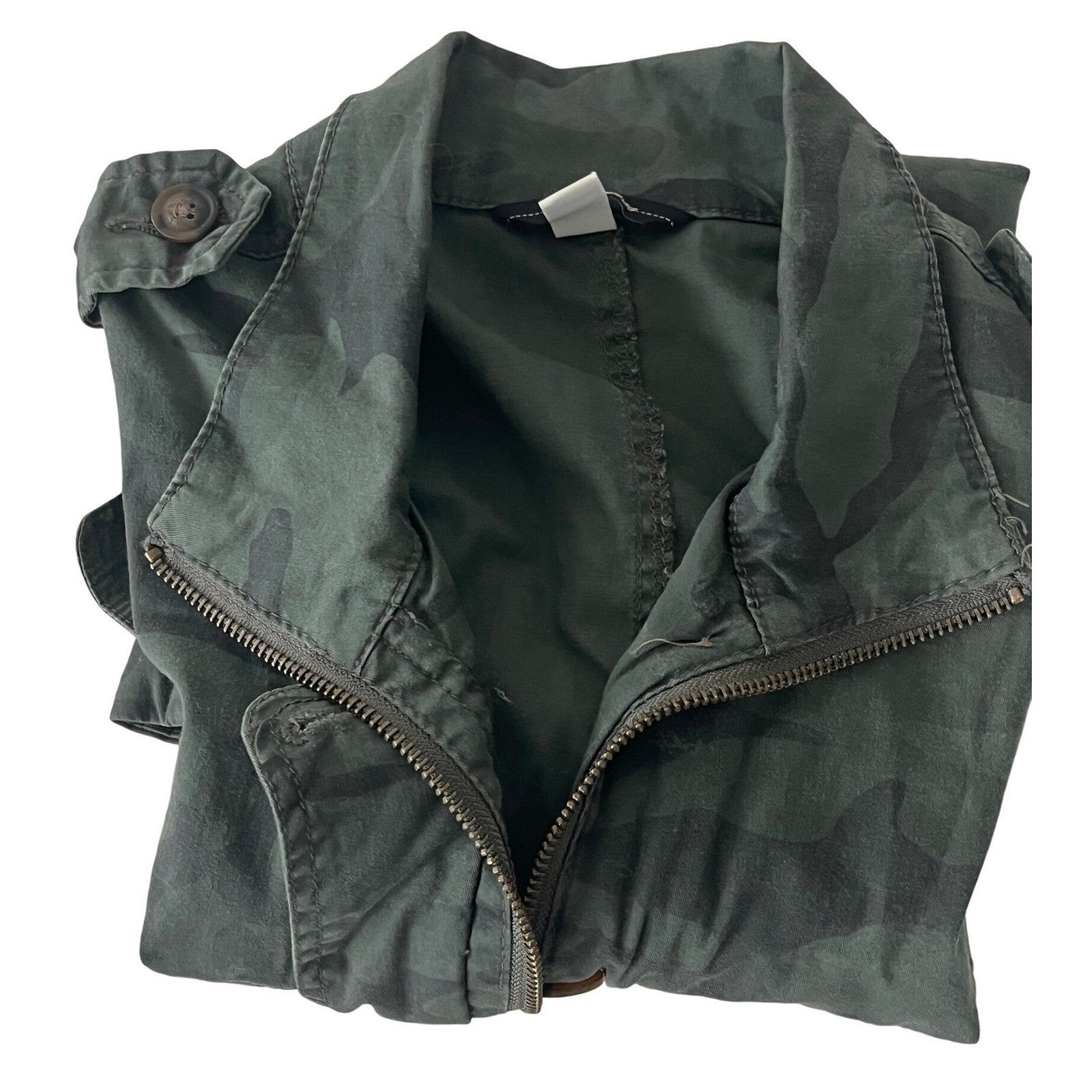 Supplies Camouflage Utility Jacket Military Camo Field Coat Cotton Small P2P 20"