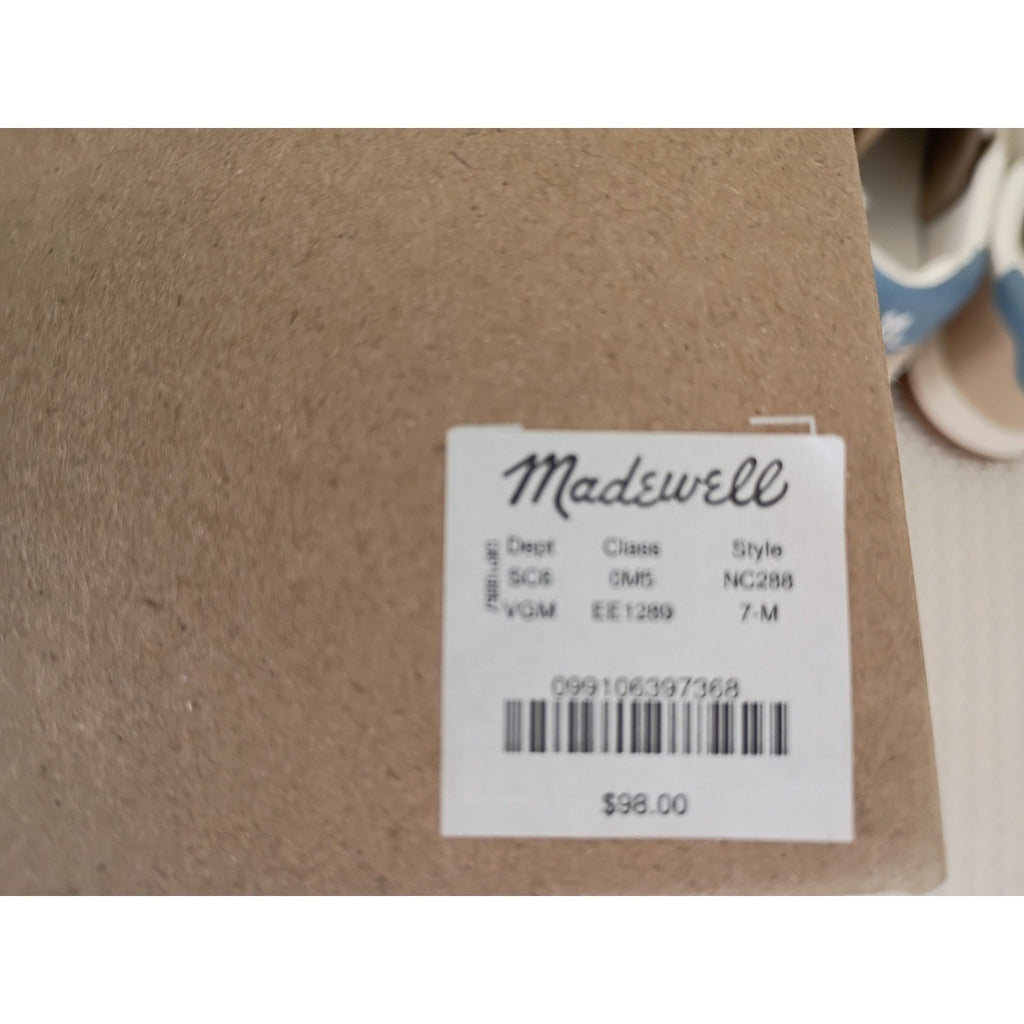 NWT Madewell MWL Court Sneakers Leather Nubuck Suede Tranquil Lake Womens 7