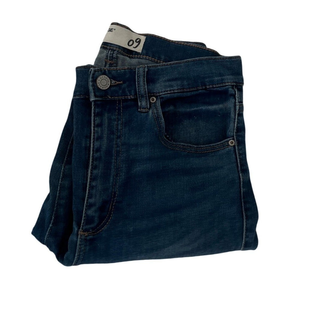 Garage High Rise Skinny Jeans Dark Wash Distressed Raw Hem 26x27 Y2K Aesthetic