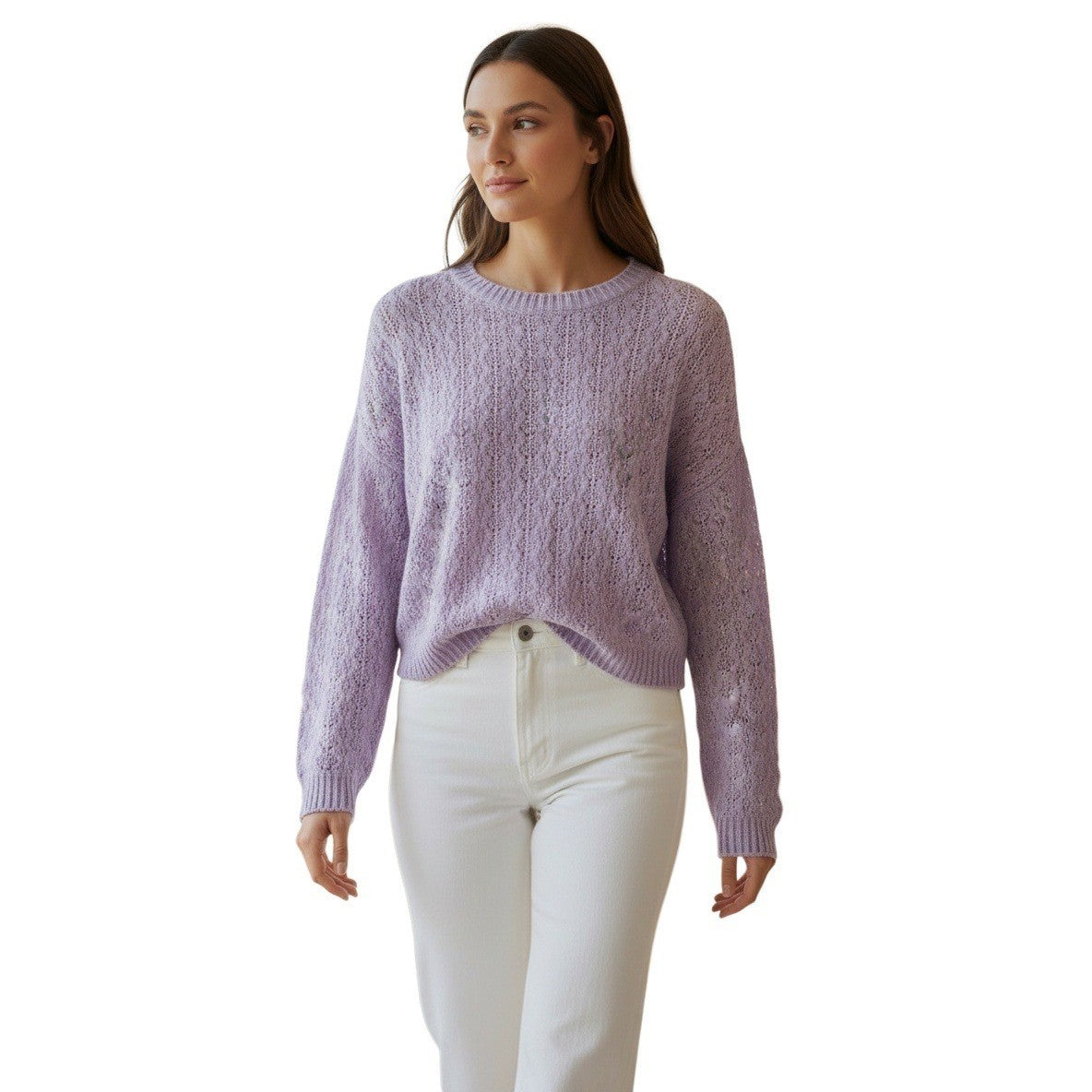 ANTISTAR  NWT Lavender Y2K Fairy Babydoll Cozy Cropped Knit Top Size S Trendy
