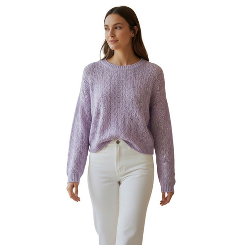 ANTISTAR  NWT Lavender Y2K Fairy Babydoll Cozy Cropped Knit Top Size S Trendy