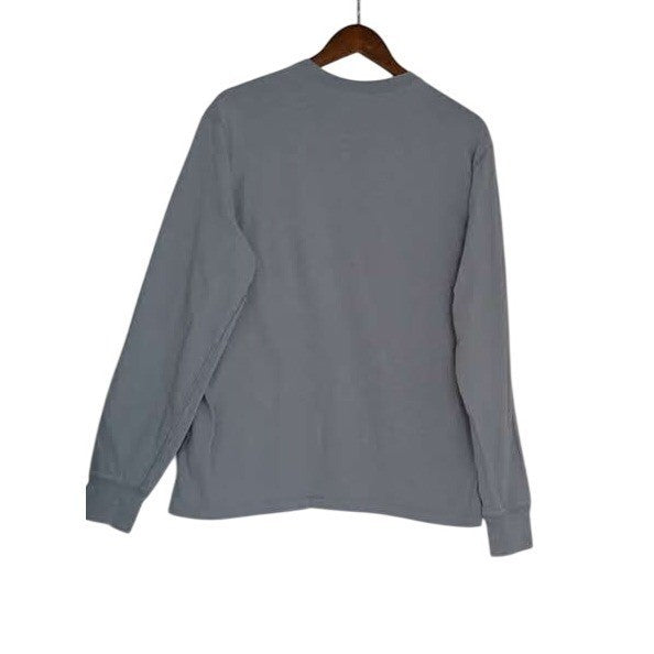 J.Crew Blue Henley Shirt Long Sleeve Re-Imagined Cotton Top Classic Casual L