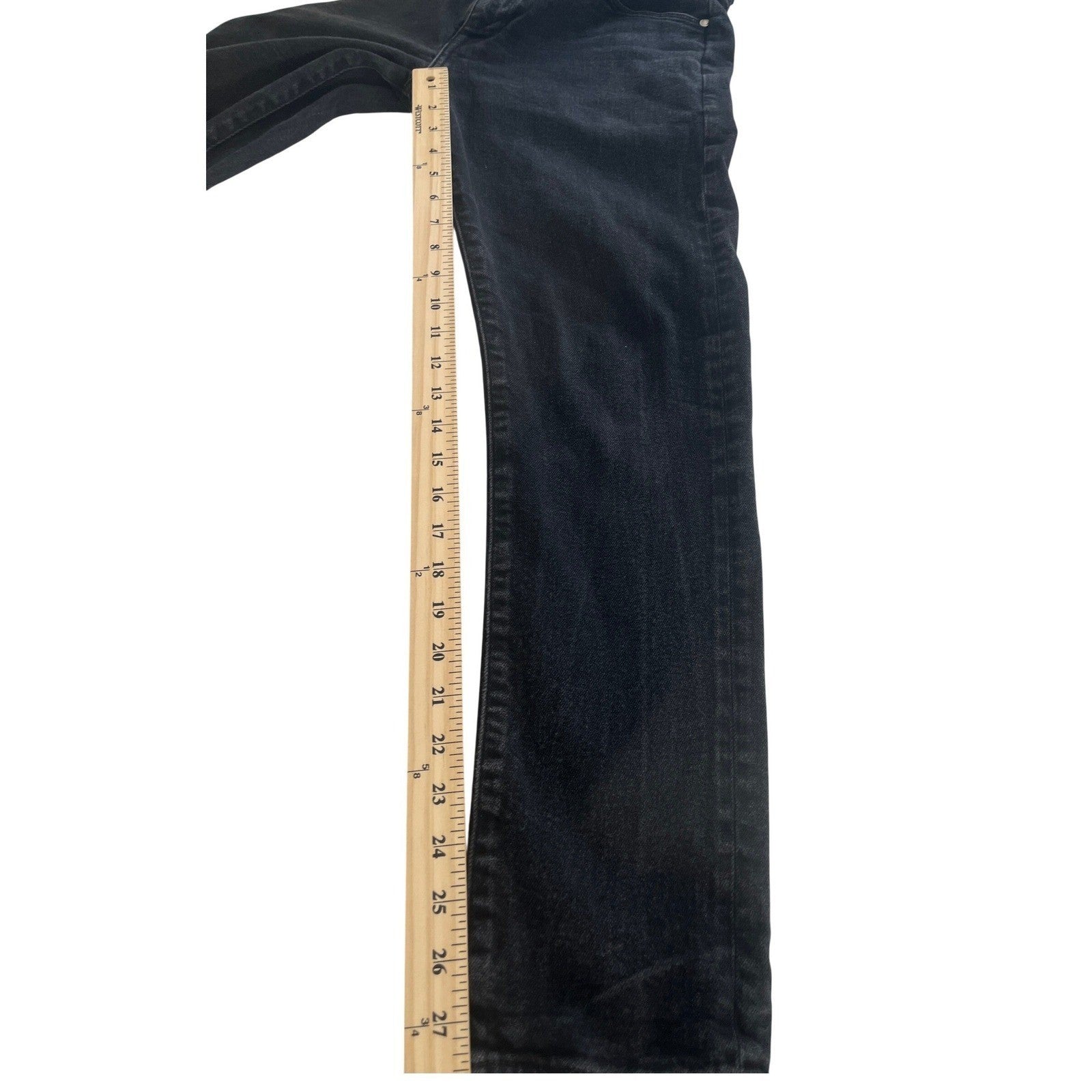 ASOS DESIGN Men's Straight Leg Black Denim Jeans W32 L30 Classic Minimalist 90s