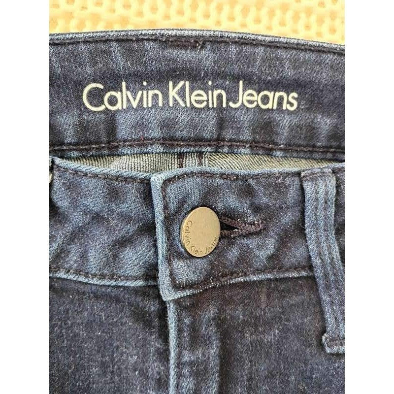 Calvin Klein Jeans Womens Ultimate Skinny Dark Wash Denim Blue Jeans 28x30