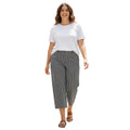 Alfred Dunner Striped Cotton Pull On Rouched W Pants Straight Leg Fits X/XL