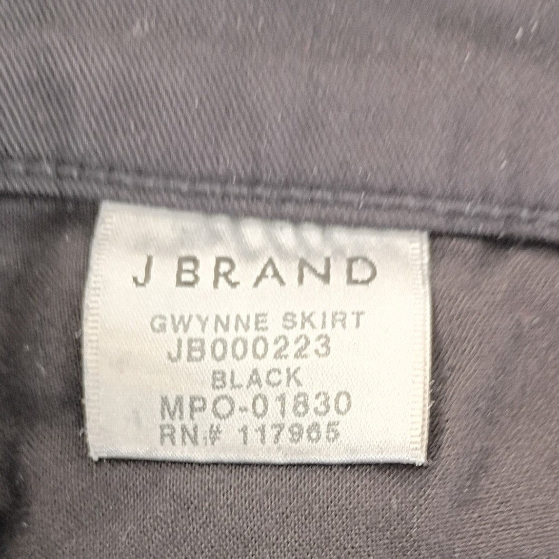 J Brand Gwynne Black Corduroy Mini Skirt 26 S 15 L Preppy Dark Academia Coquette