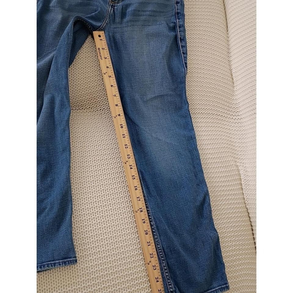 Hollister Curvy High Rise Slim Straight Jeans Blue Stretch Women 7R W28 / L 27