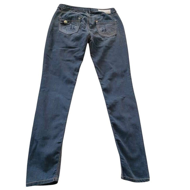 VTG Kouture Kimora Lee Simmons Y2K McBling Embroidered Jeans Dark W28x29 Low Ris