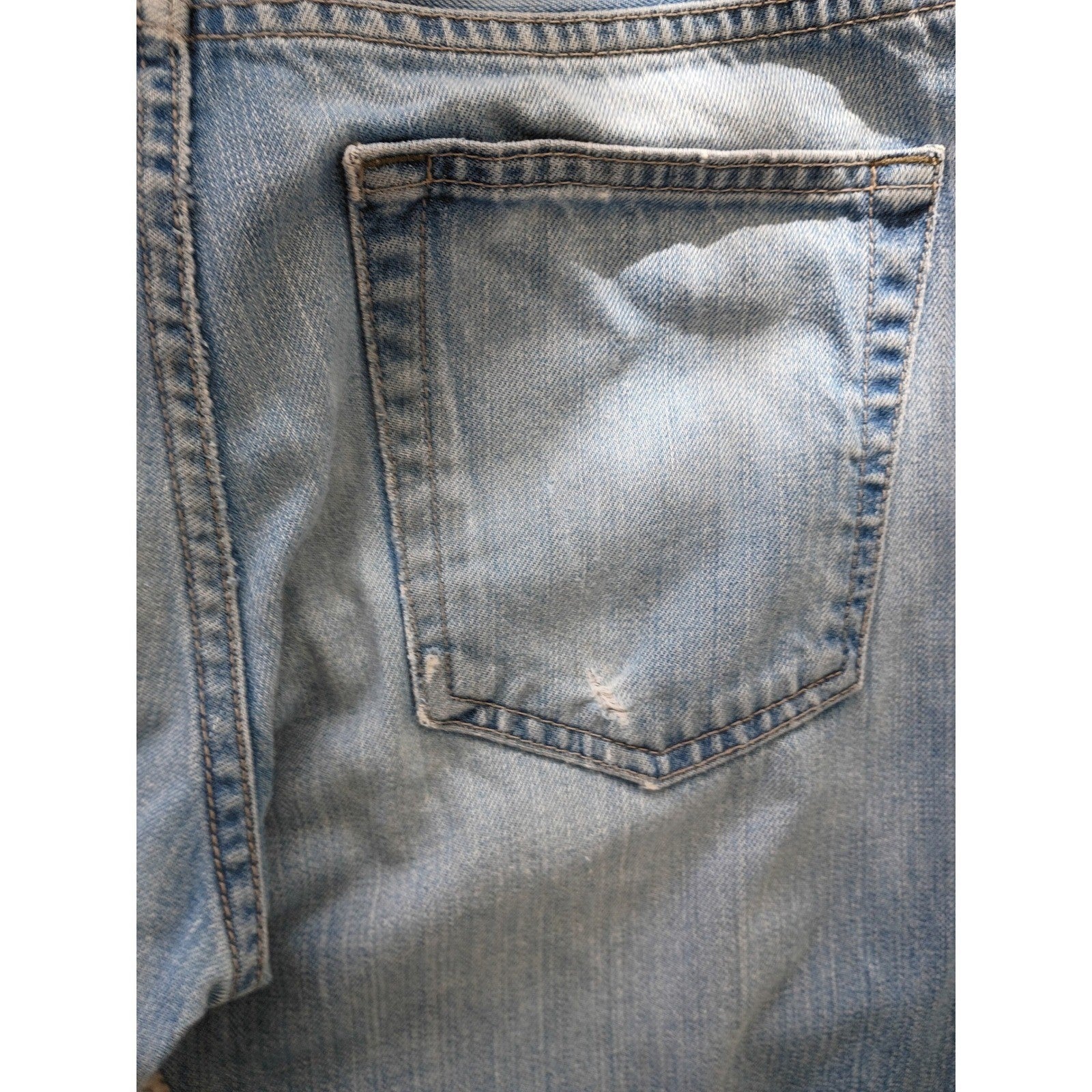 VTG Deep Pocket Jean Co USA Kentucky Straight Leg Jeans Light Wash Button Fly 29