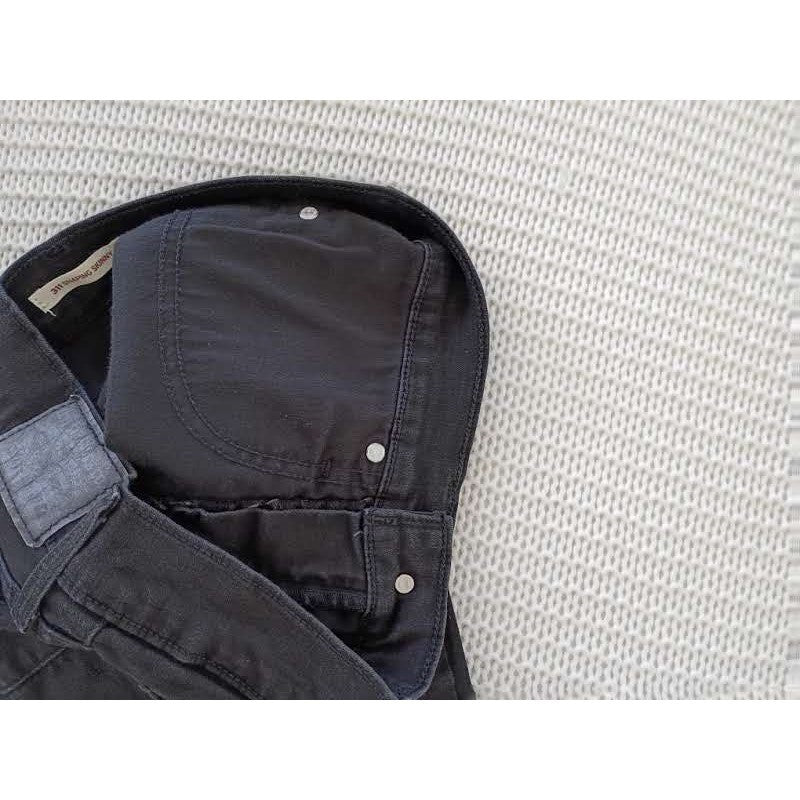 Levi's 311 Shaping Skinny Jeans 28x29 Faded Black Mid Rise Denim NWOT - Classic