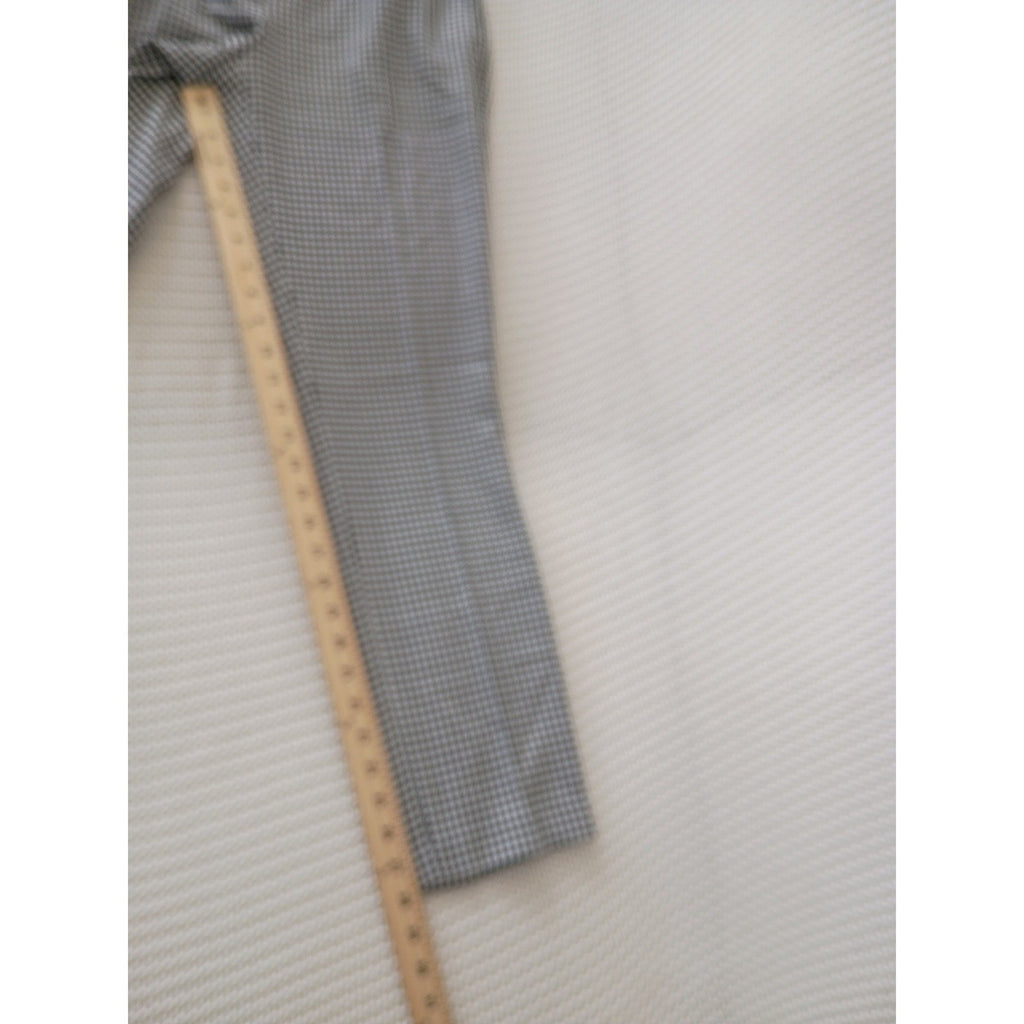 Calvin Klein Houndstooth Pants Black White Slim Fit 4 W30 x 28.5 Dress Trousser