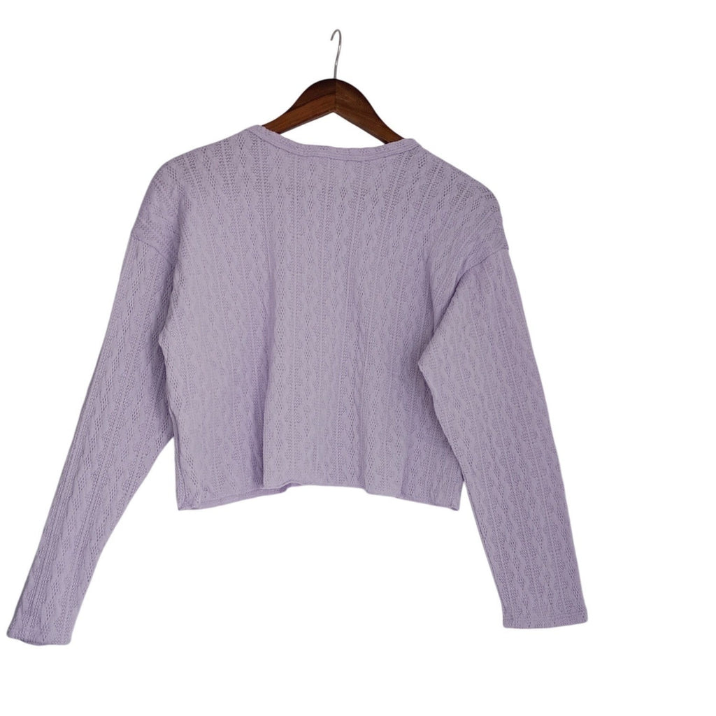 ANTISTAR  NWT Lavender Y2K Fairy Babydoll Cozy Cropped Knit Top Size S Trendy