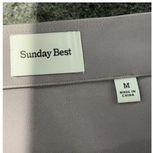 Aritzia Sunday Best Gray Knit Mini Skirt Soft Stretch Preppy Schoolgirl M NWOT